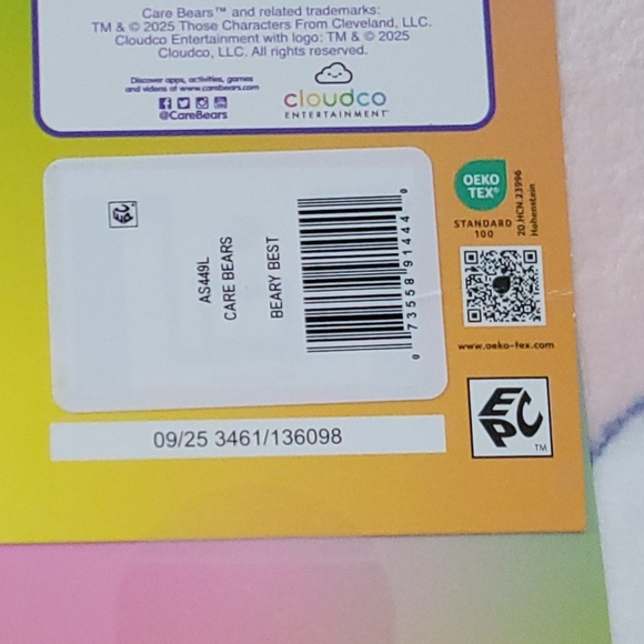 Care Bears Silky Soft Throw Blanket - Picture 4 of 4